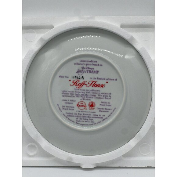 Walt Disney Lady And The Tramp Ruff-House Collectible Decorative Porcelain Plate - Picture 3 of 5